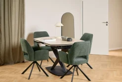 ACTONA GROUP Esstisch »Morellla, Speisetisch, Tisch« Esstisch, Keramikplatte, oval, Drehfunktion, Stahlfuß, 6–8 Sitzplätze