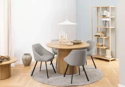 ACTONA GROUP Esstisch »Yale« Tisch, Esstisch, OTTOs Choice,Esszimmertisch, Wildeichenoptik, Lamellenfuß, braun, rund, Ø: 120 cm