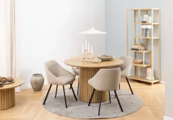 ACTONA GROUP Esstisch »Yale« Tisch, Esstisch, OTTOs Choice,Esszimmertisch, Wildeichenoptik, Lamellenfuß, braun, rund, Ø: 120 cm