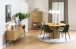 ACTONA GROUP Esstisch »Yale« Tisch, Esstisch, OTTOs Choice,Esszimmertisch, Wildeichenoptik, Lamellenfuß, braun, rund, Ø: 120 cm