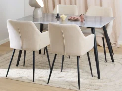 ACTONA GROUP Esszimmer-Set »Essgruppe, Speisetisch mit Stühlen, für das Esszimmer, Modern« Komplett-Set, 1x Tisch + 4x Stühle, 5 Stk. tlg.