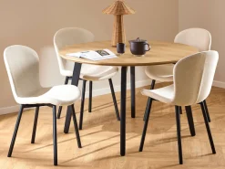 ACTONA GROUP Esszimmer-Set »Essgruppe, Speisetisch mit Wohnzimmerstühlen« Set, 1x Tisch + 4x Stühle, 5 Stk. tlg.