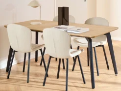 ACTONA GROUP Esszimmer-Set »Essgruppe, Speisetisch mit Wohnzimmerstühlen« Set, 1x Tisch + 4x Stühle, 5 Stk. tlg.