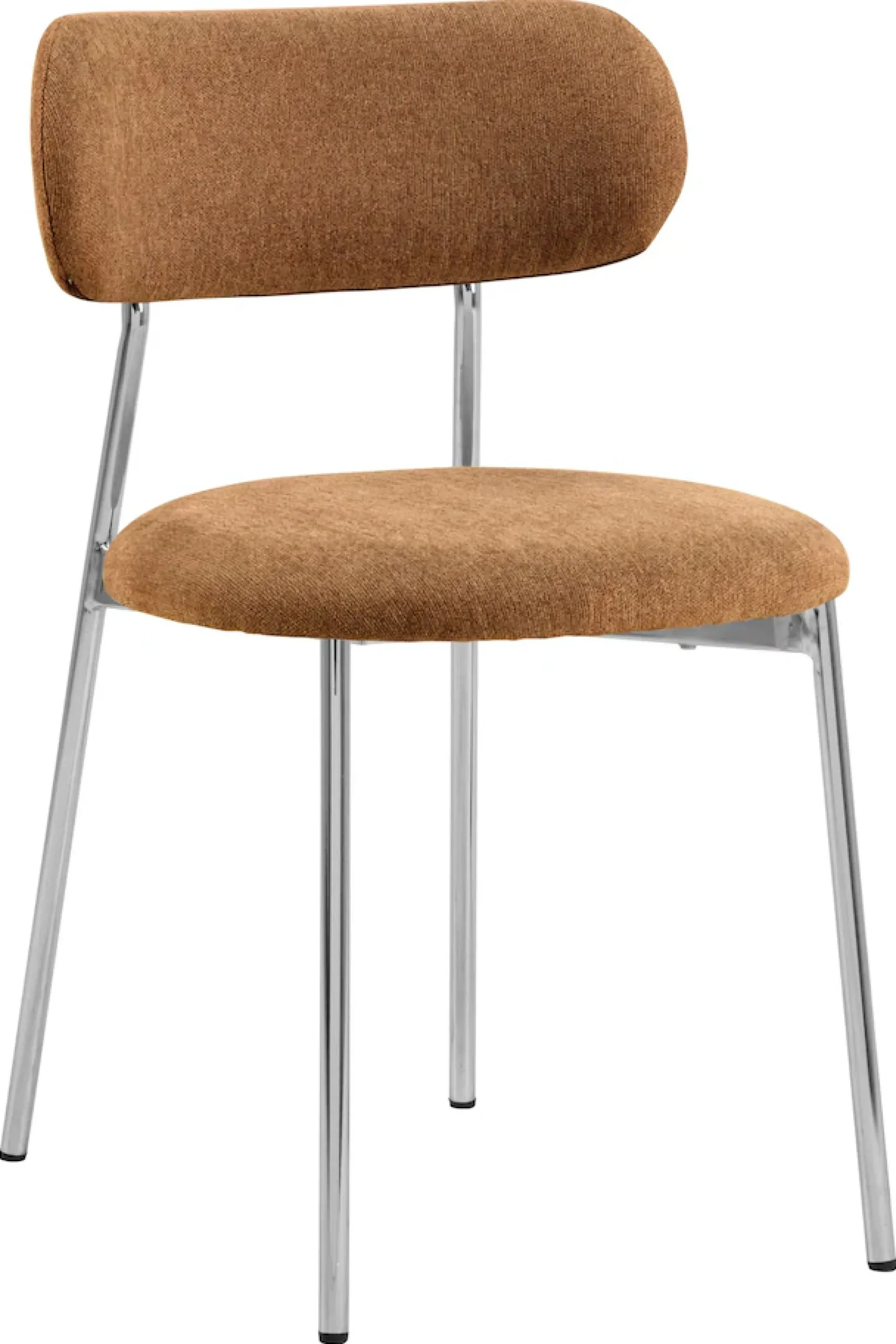 ACTONA GROUP Esszimmerstuhl »Lyric, Küchenstuhl, mit gepolsterter Sitzfläche« (Set) 2 Stk.Stuhl, Chenille, Retro-Futur, Chromstahlgestell, FSC™