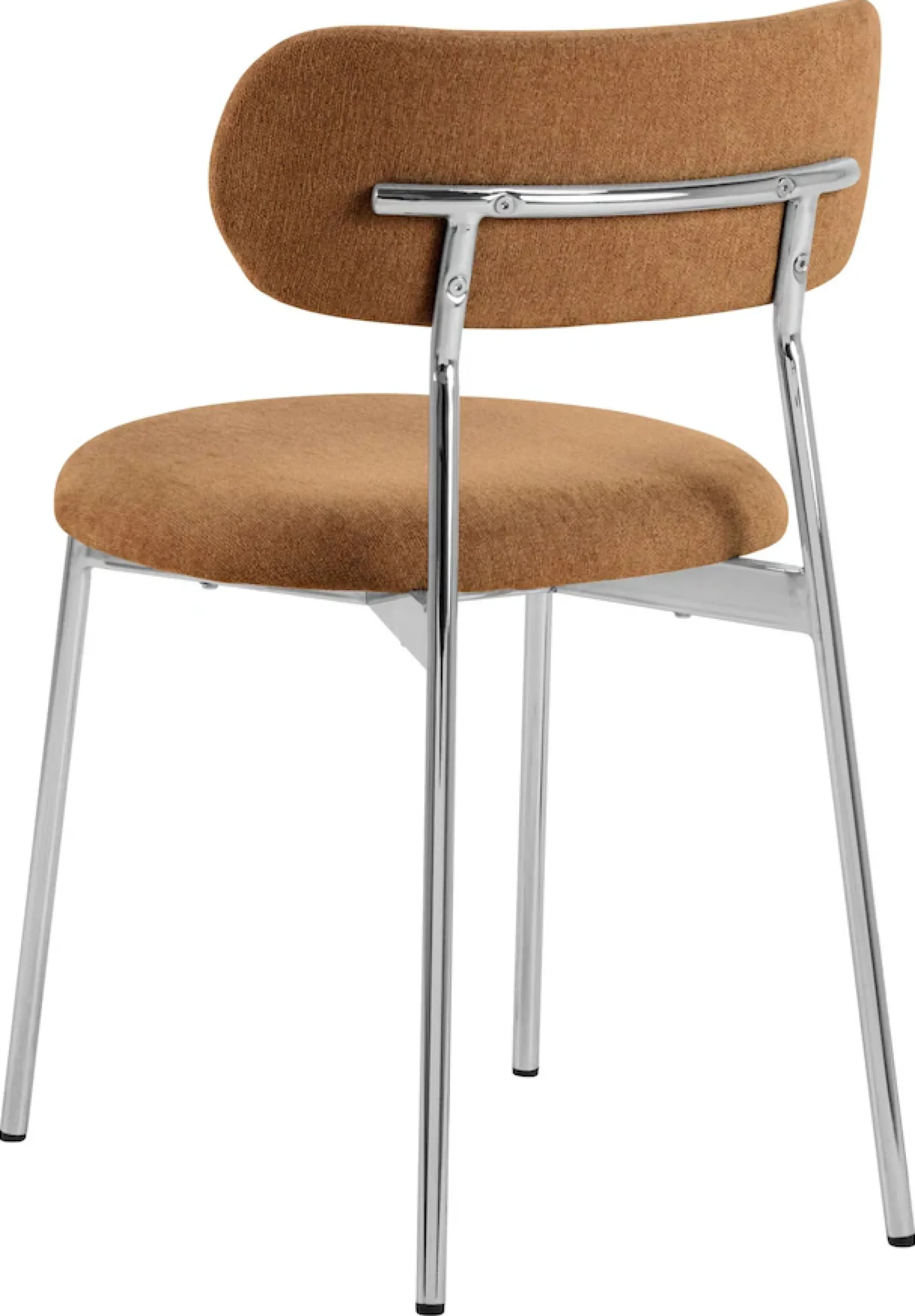 ACTONA GROUP Esszimmerstuhl »Lyric, Küchenstuhl, mit gepolsterter Sitzfläche« (Set) 2 Stk.Stuhl, Chenille, Retro-Futur, Chromstahlgestell, FSC™