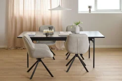 ACTONA GROUP Esszimmerstuhl »Carrie, Polsterstuhl, Stuhl, Sitzhöhe-38 cm« (Set) 2 Stk.Stuhl, sandfarbener Chenille, Armlehnen, Polsterung, Drehfunktion,FSC™
