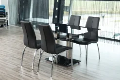 ACTONA GROUP Esszimmerstuhl »Alois« (Set) 4 Stk.mit einer schönen Silhouette in Lederoptik, hohe Rückenlehne