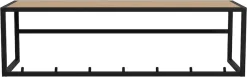 ACTONA GROUP Garderobenpaneel »Seaford Garderobenpanel – modernes Kleiderhakenbrett« Platzsparendes Design mit Stahlrahmen & Wildeiche-Optik