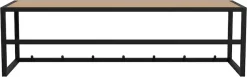 ACTONA GROUP Garderobenpaneel »Seaford Garderobenpanel – modernes Kleiderhakenbrett« Platzsparendes Design mit Stahlrahmen & Wildeiche-Optik