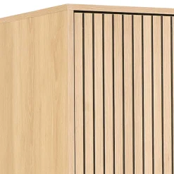 ACTONA GROUP Garderobenschrank »Albany« Eiche-Optik, Lamellenfront, 4 Türen, 6 Einlegeböden; B: 99 cm