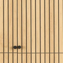 ACTONA GROUP Garderobenschrank »Albany« Eiche-Optik, Lamellenfront, 4 Türen, 6 Einlegeböden; B: 99 cm