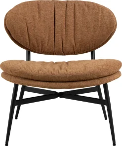 ACTONA GROUP Loungesessel »Burma« Terracotta Stoff, schwarze Stahlbeine, Sitzhöhe: 43 cm
