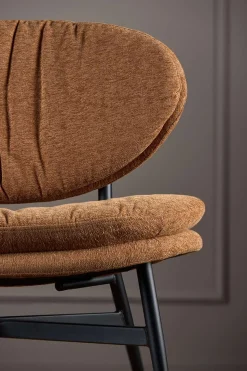 ACTONA GROUP Loungesessel »Burma« Terracotta Stoff, schwarze Stahlbeine, Sitzhöhe: 43 cm