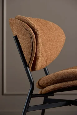 ACTONA GROUP Loungesessel »Burma« Terracotta Stoff, schwarze Stahlbeine, Sitzhöhe: 43 cm