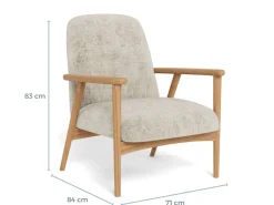 ACTONA GROUP Polsterstuhl »Polsterstuhl« () Stuhl mit Armlehne, beige, 71x84x83cm