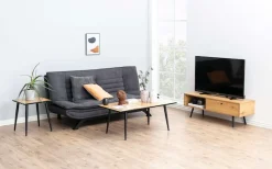 ACTONA GROUP Schlafsofa »VANBY Couch, Gästebett,Liegesofa mit Microfaserbezug, Schlaffunktion« Bettsofa, Grau, Stoff, Stahl, Click & Clack-Funktion, Breite: 196 cm