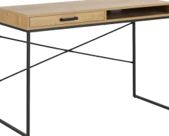 ACTONA GROUP Schreibtisch Metallgestell, 1 Schublade und 1 offenem Fach, Breite 140 cm