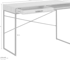 ACTONA GROUP Schreibtisch Metallgestell, 1 Schublade und 1 offenem Fach, Breite 140 cm