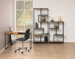 ACTONA GROUP Schreibtisch Metallgestell, 1 Schublade und 1 offenem Fach, Breite 140 cm