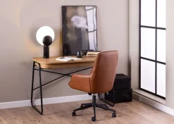 ACTONA GROUP Schreibtischstuhl »Erik« () Schreibtischstuhl, PU retro Cognac, 5 Stern Gestell matt schwarz