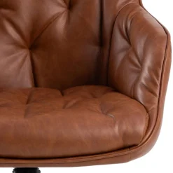 ACTONA GROUP Schreibtischstuhl »Erik« () Schreibtischstuhl, PU retro Cognac, 5 Stern Gestell matt schwarz