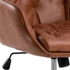 ACTONA GROUP Schreibtischstuhl »Erik« () Schreibtischstuhl, PU retro Cognac, 5 Stern Gestell matt schwarz