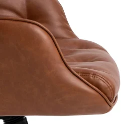 ACTONA GROUP Schreibtischstuhl »Erik« () Schreibtischstuhl, PU retro Cognac, 5 Stern Gestell matt schwarz