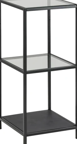 ACTONA GROUP Standregal »Stoke« aus Metall mit Glasböden in leichter Konstruktion, Höhe 82cm
