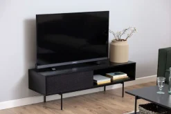 ACTONA GROUP TV-Schrank »Angus« TV-Bank ,TV Tisch mit 1 Schiebetür schwarz. Höhe 44,50 cm