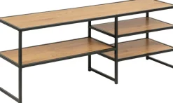 ACTONA GROUP TV-Schrank Metallgestell im Industrie-Look, 3 Einlegeböden, Breite 120 cm