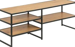 ACTONA GROUP TV-Schrank Metallgestell im Industrie-Look, 3 Einlegeböden, Breite 120 cm