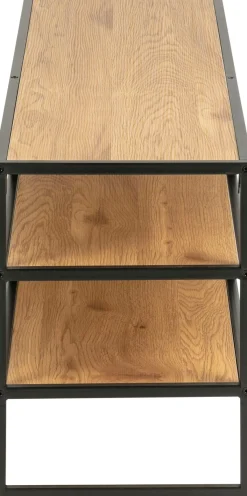 ACTONA GROUP TV-Schrank Metallgestell im Industrie-Look, 3 Einlegeböden, Breite 120 cm