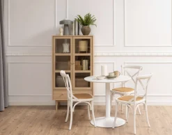 ACTONA GROUP Vitrine »Aston« Schrank, 2 Glastüren, 2 Einlegeböden, 1 Schublade, Eiche Furnier