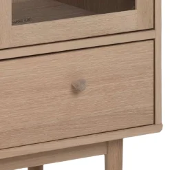 ACTONA GROUP Vitrine »Aston« Schrank, 2 Glastüren, 2 Einlegeböden, 1 Schublade, Eiche Furnier