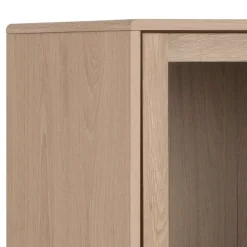 ACTONA GROUP Vitrine »Aston« Schrank, 2 Glastüren, 2 Einlegeböden, 1 Schublade, Eiche Furnier