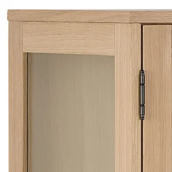 ACTONA GROUP Vitrine »Marte« ölbehandeltes Eiche Furnier, 2 Türen, klar Glas, 140x40x148 cm