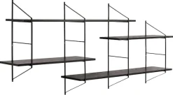 ACTONA GROUP Wandregal »Belfast Wandboard, Hängeregal, Schweberegal,« pulverbeschichtetem Metallgestell, asymmetrischen Details, B: 191 cm