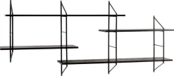 ACTONA GROUP Wandregal »Belfast Wandboard, Hängeregal, Schweberegal,« pulverbeschichtetem Metallgestell, asymmetrischen Details, B: 191 cm