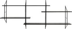 ACTONA GROUP Wandregal »Belfast Wandboard, Hängeregal, Schweberegal,« pulverbeschichtetem Metallgestell, asymmetrischen Details, B: 191 cm