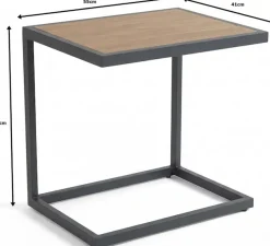 Ambiente Haus Beistelltisch »Garten Beistelltisch Alu - grau« 1 Stk. tlg.