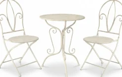 Ambiente Haus Essgruppe »Tisch & 2 Stühle Bistro-Set in Antikweis« Set, 3 tlg.