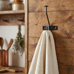 Ambiente Haus Garderobenhaken »Wandhaken in schwarz« schmiedeeiserner Kleiderhaken