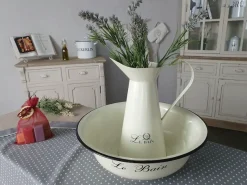 Ambiente Haus Waschschüssel »aus Emaille 32 cm« 1 Stk. tlg. mit Le Bain Aufdruck, geeignet für Indoor und Outdoor