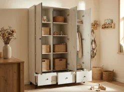 arthur berndt Babyzimmer-Komplettset »Babyzimmer Set »Lavea« 3-teilig« Set, Babymöbel-Set »Lavea«: Kleiderschrank, Kinderbett und Wickelkommode,