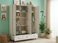 arthur berndt Babyzimmer-Komplettset »Babyzimmer Set »Lavea« 3-teilig« Set, Babymöbel-Set »Lavea«: Kleiderschrank, Kinderbett und Wickelkommode,