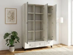 arthur berndt Babyzimmer-Komplettset »Babyzimmer Set »Lavea« 3-teilig« Set, Babymöbel-Set »Lavea«: Kleiderschrank, Kinderbett und Wickelkommode,