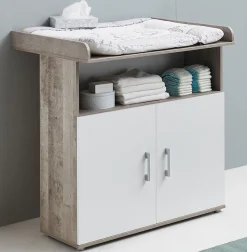 arthur berndt Babyzimmer-Komplettset »Jugendzimmer-Set »Kilian« 4-teilig« 4 Stk. tlg. Platinum Oak/ Weiß Nachbildung