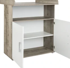 arthur berndt Babyzimmer-Komplettset »Jugendzimmer-Set »Kilian« 4-teilig« 4 Stk. tlg. Platinum Oak/ Weiß Nachbildung