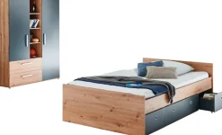 arthur berndt Jugendzimmer-Set »Alessio« Set, Bett und Kleiderschrank, 3 Stk. tlg. mit Melamin-Oberfläche