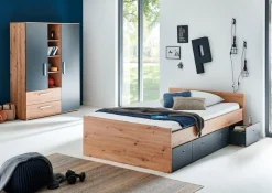arthur berndt Jugendzimmer-Set »Alessio« Set, Bett und Kleiderschrank, 3 Stk. tlg. mit Melamin-Oberfläche